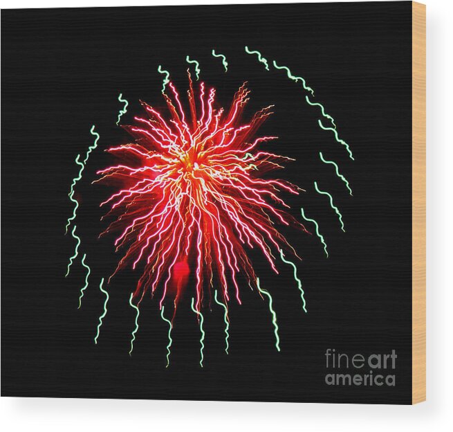 Firework Wood Print featuring the photograph Night Ride by Leah McPhail