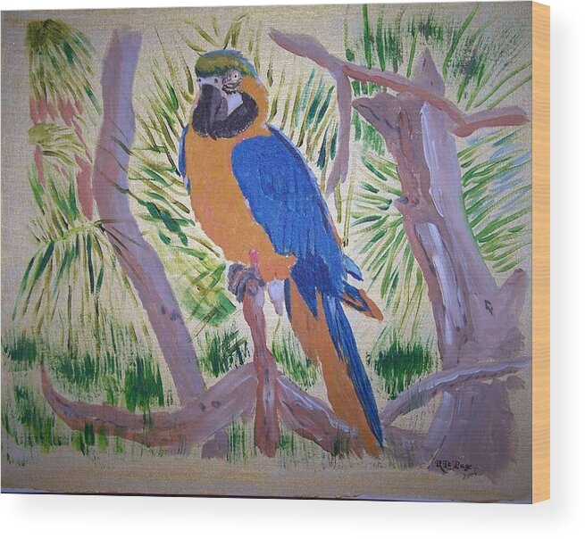 Bird Wood Print featuring the painting Nikki by Richard Le Page