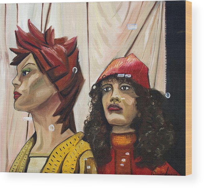 People Wood Print featuring the painting Nina and Star by Patricia Arroyo
