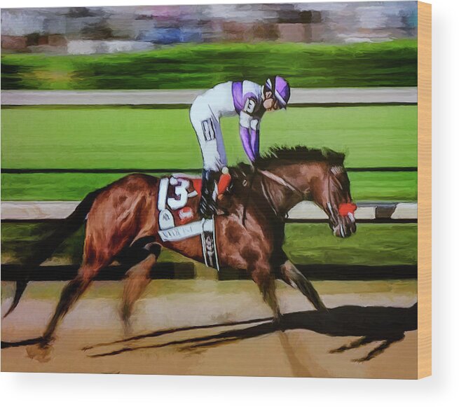 Nyquist Wood Print featuring the painting Nyquist 2 by Rick Mosher