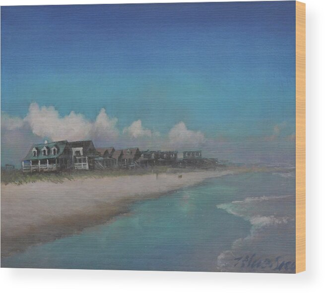 Pawley's Island Wood Print featuring the painting Old Pawleys by Blue Sky