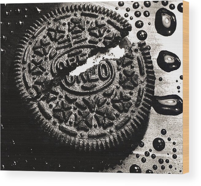 Cookie Wood Print featuring the photograph Oreo Cookie by Nancy Mueller