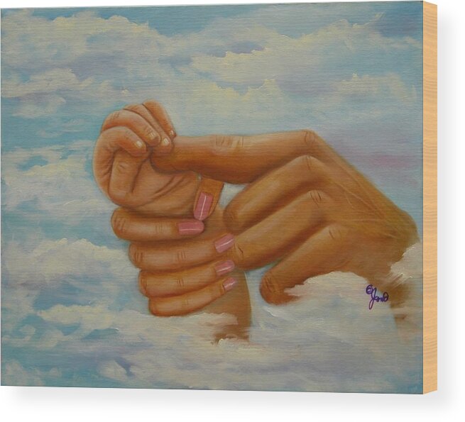 Family Wood Print featuring the painting Our Hands by Joni McPherson