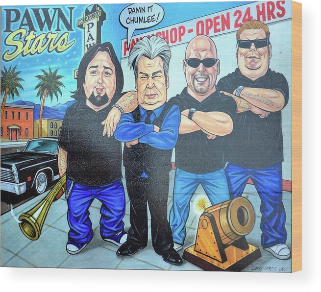 Pawn Stars Wood Print featuring the photograph Pawn Stars in Las Vegas by Tatiana Travelways