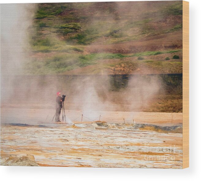 Iceland Wood Print featuring the photograph Photographers searching for composition VI by Izet Kapetanovic