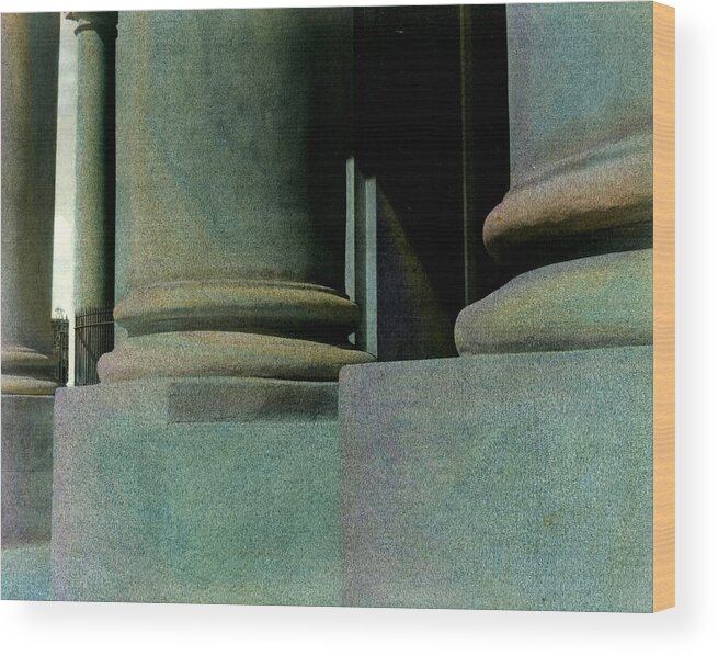 Architecture Wood Print featuring the photograph Pillars of Art by Jean Wolfrum