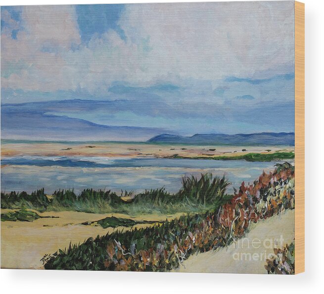 Pismo Wood Print featuring the painting Pismo Beach by Jackie MacNair