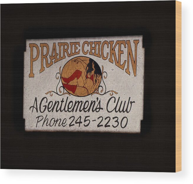  Wood Print featuring the photograph Prairie Chicken Gentlemen's Club by Cathy Anderson
