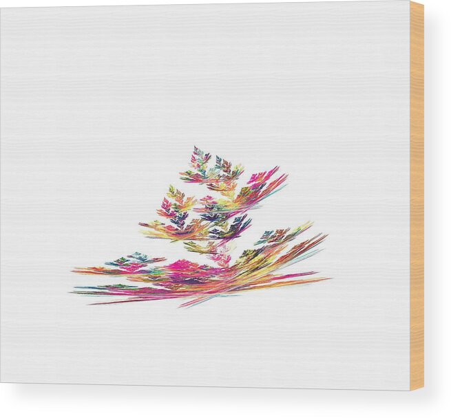 Pink Wood Print featuring the digital art Pretty in Pink by Ilia -