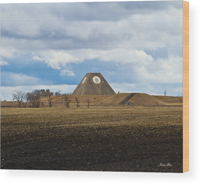 Field Wood Print featuring the photograph Pyramids of North Dakota by Jana Rosenkranz