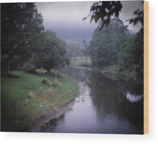 Vermont Wood Print featuring the photograph Quiet Stream- Woodstock, Vermont by Samuel M Purvis III