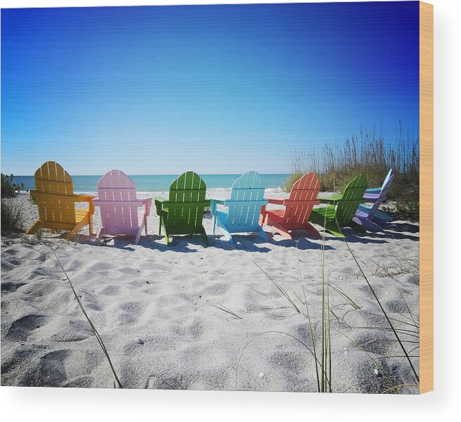 Florida Wood Print featuring the photograph Rainbow Beach Vanilla Pop by Chris Andruskiewicz
