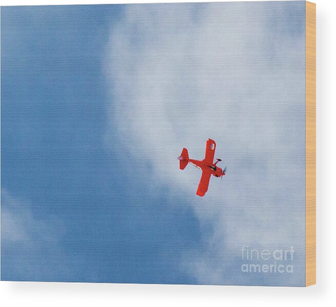 Planes Wood Print featuring the photograph Red Plane by Cheryl Del Toro