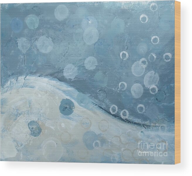 Abstract Wood Print featuring the painting Relax by Kristen Abrahamson