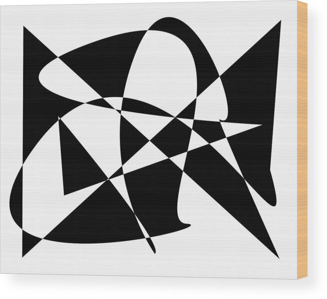 Abstract In The Living Room Wood Print featuring the digital art Resurrection by David Bridburg