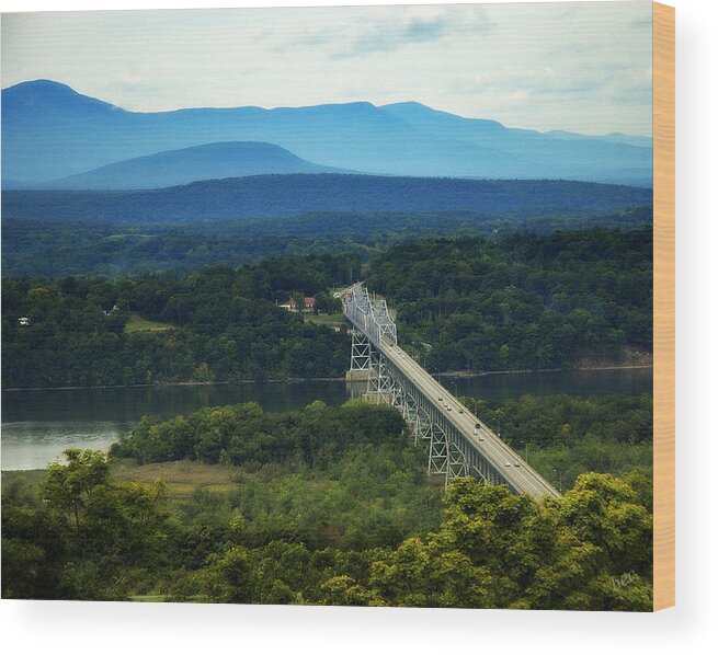 Hudson Ny Wood Print featuring the photograph Rip Van Winkle Bridge by Bruce Carpenter