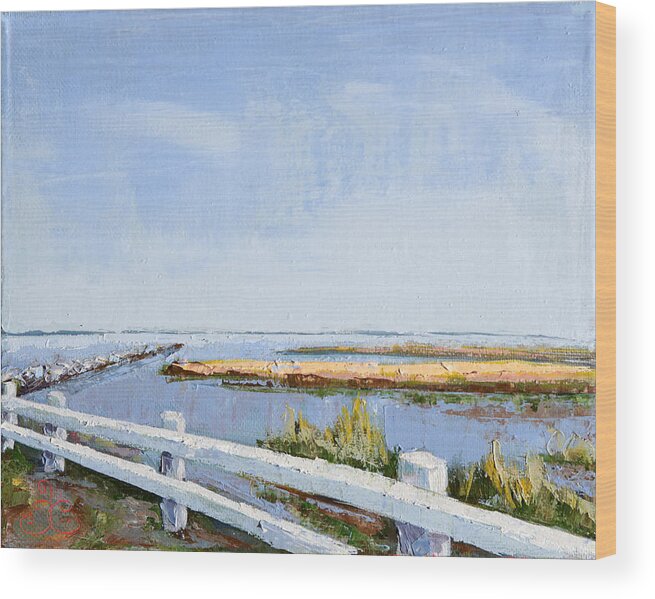 Provincetown Wood Print featuring the painting Roadside P-Town by Trina Teele