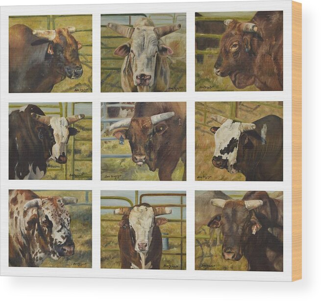 Stock Wood Print featuring the painting Rodeo Royalty by Lori Brackett