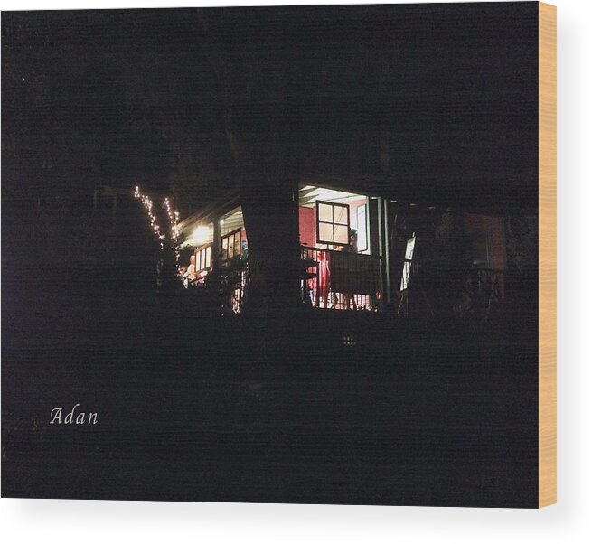 Night Scene Wood Print featuring the photograph Room in the Sky by Felipe Adan Lerma
