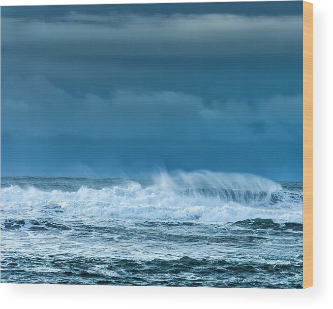 Atlantic Wood Print featuring the photograph Rough Waters Off Iceland by Duane Miller
