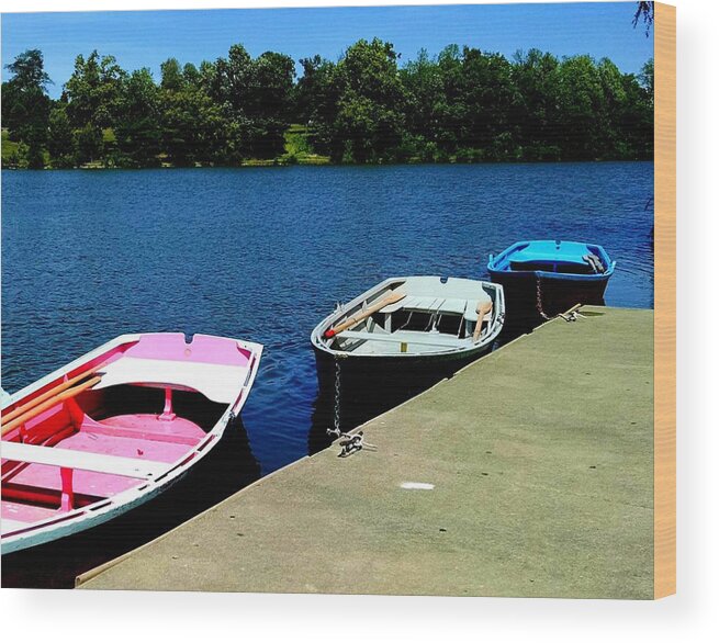 Rowboats Wood Print featuring the photograph Rowboats by Brad Nellis