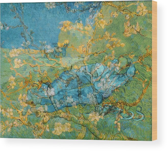 Post Modern Wood Print featuring the digital art Rustic 6 van Gogh by David Bridburg