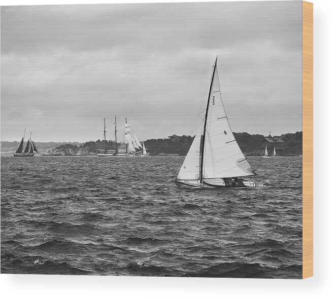 East Coast Wood Print featuring the photograph Sailing Newport by Eduard Moldoveanu