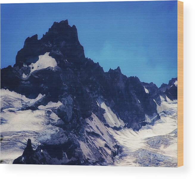 Mt. Ranier Wood Print featuring the photograph Screaming Yeti by Timothy Bulone