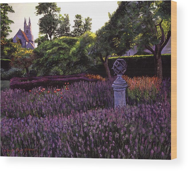 Gardens Wood Print featuring the painting Sculpture Garden by David Lloyd Glover