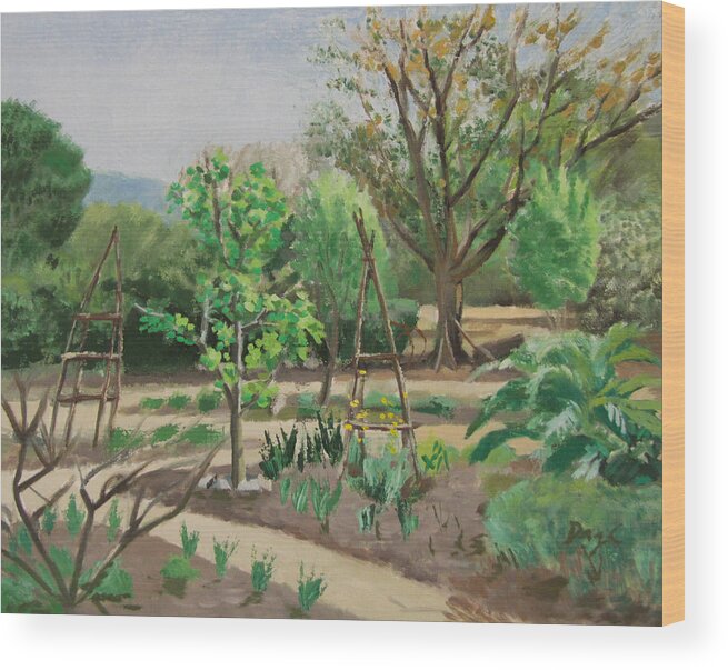 Garden Wood Print featuring the painting Secret Garden by Dag Compeau