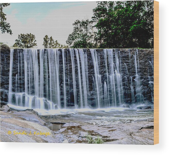 Sells Mill Park Wood Print featuring the photograph Sells Mill Waterfall by Sandi Kabage