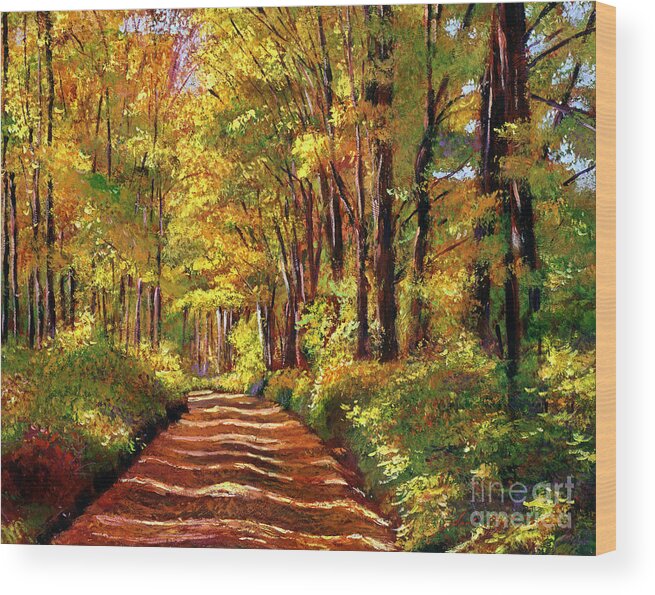 Autumn Wood Print featuring the painting Silence is Golden by David Lloyd Glover