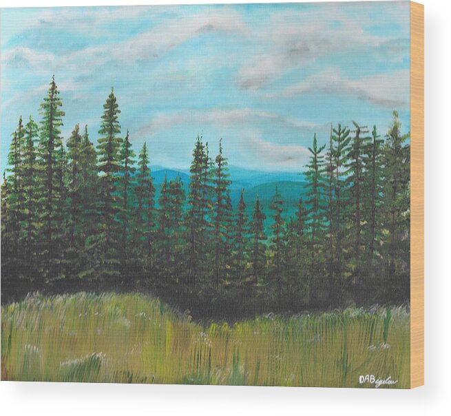 Mountains Wood Print featuring the painting Silver Star by David Bigelow