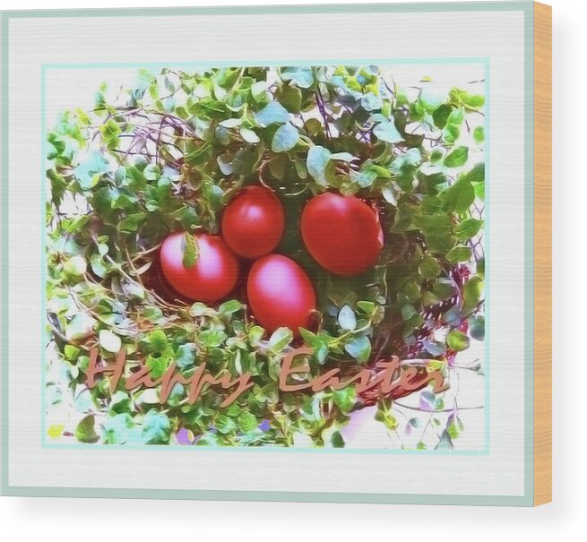 Happy Easter Wood Print featuring the photograph Simply Easter by Jasna Dragun