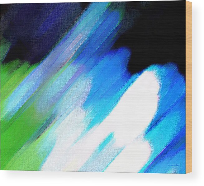 Abstract Wood Print featuring the painting Sivilia 10 Abstract by Donna Corless