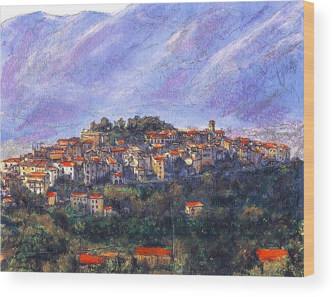 Italy Wood Print featuring the painting Sketch of Potenza by Randy Sprout