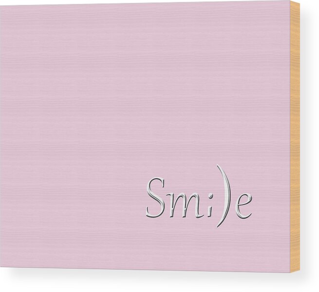 Smile Wood Print featuring the photograph Smile by Cherie Duran