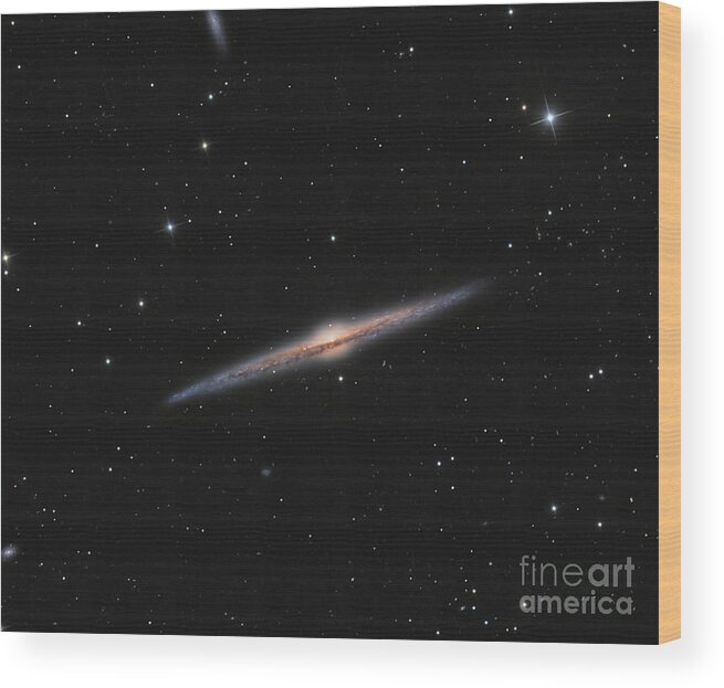 Horizontal Wood Print featuring the photograph Sprial Galaxy Ngc 4565 by Michael Miller