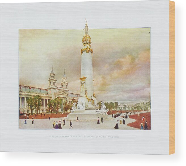 St. Louis Wood Print featuring the photograph St. Louis World's Fair Louisiana Purchase Monument by Irek Szelag