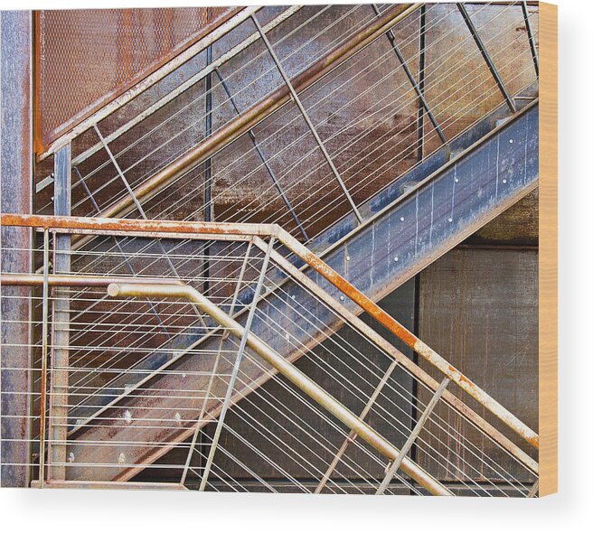 Stairs Wood Print featuring the photograph Stair Study by Marion McCristall