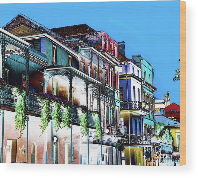 Scenic Wood Print featuring the photograph Street in New Orleans by Coke Mattingly