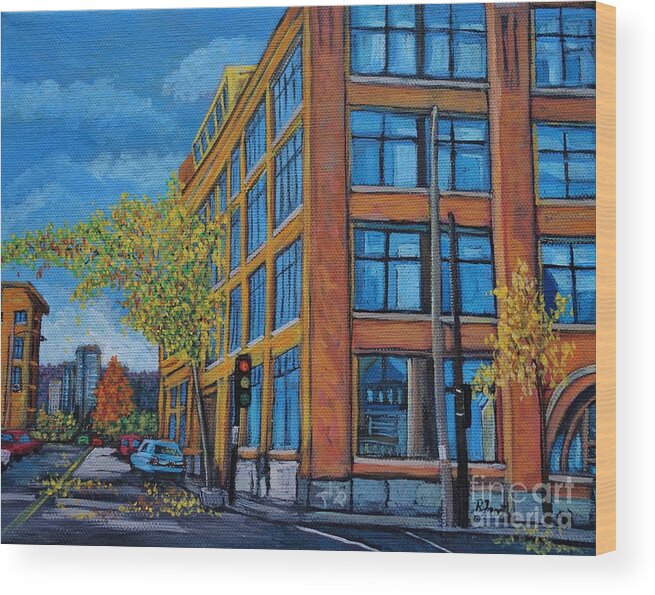 Montreal Wood Print featuring the painting Street Study Montreal by Reb Frost