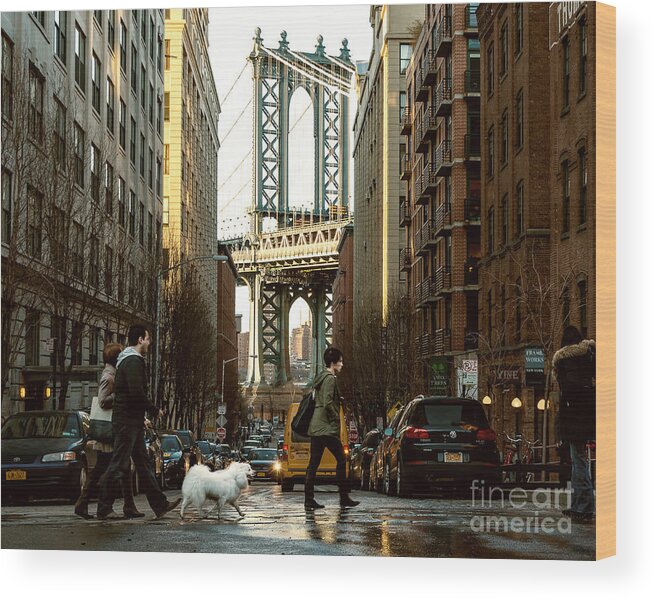 Photograph Wood Print featuring the photograph Streets of Brooklyn by Alissa Beth Photography