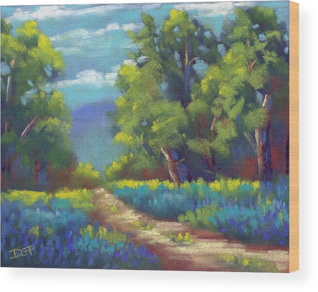 Summer Wood Print featuring the painting Summer Blues by David G Paul