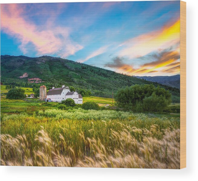 Barn Wood Print featuring the photograph Summer Sunset at Park City Barn by James Udall