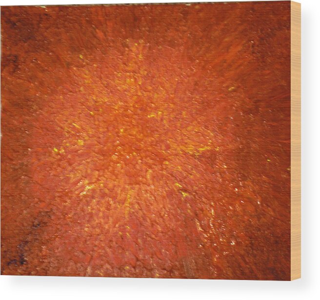 Sun Wood Print featuring the painting Sunburst by Nancy Sisco