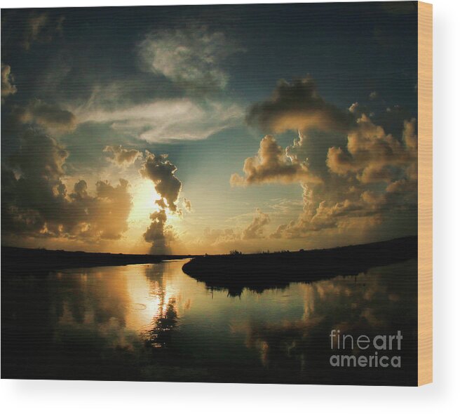 Louisiana Sunset Wood Print featuring the photograph Sunset In Lacombe, La by Luana K Perez