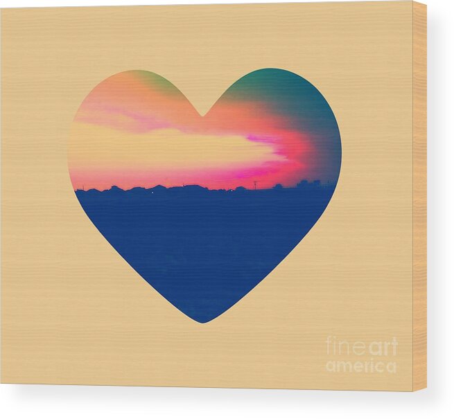 Sunshine Wood Print featuring the digital art Sunshine In My Heart by Rachel Hannah