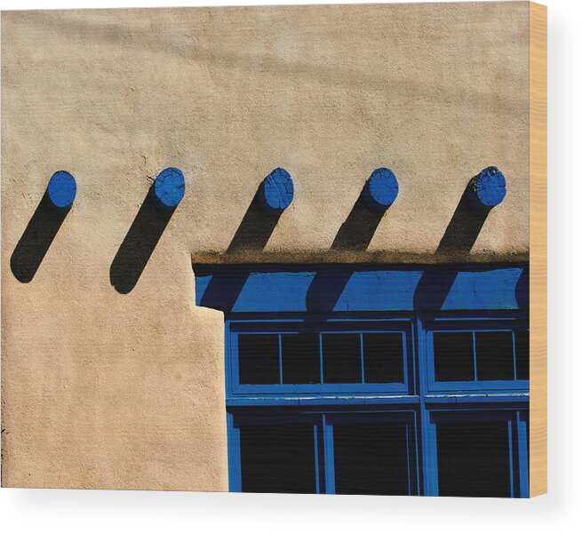 Shadows Wood Print featuring the photograph Taos Afternoon by Terry Fiala