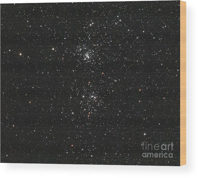 Double Wood Print featuring the photograph The Double Cluster by David Watkins
